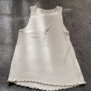 creamy color American eagle tank top.